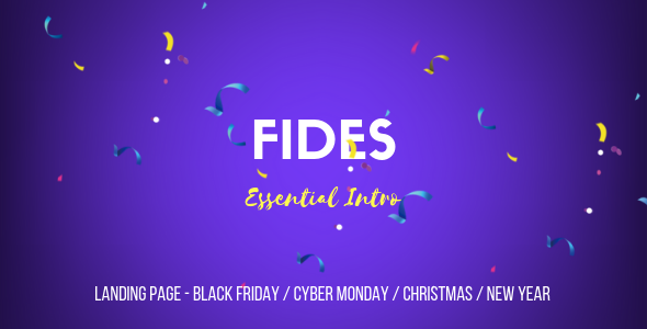Fides - Essential Intro | Black Friday  | Cyber Monday | Christmas | Campaign Landing Page Template