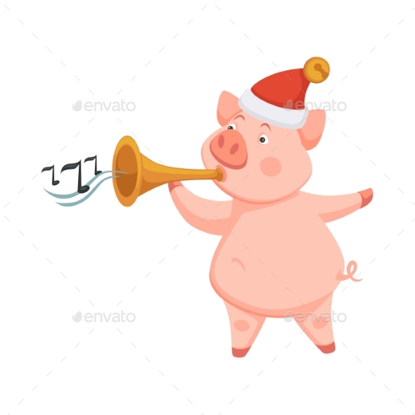 Pig Symbol of 2019 Approaching New Year