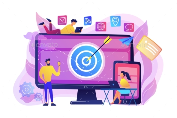 Multi Device Targeting Concept Vector Illustration