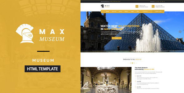 Max Museum - Historical & Artifacts HTML Template