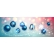 Blue Christmas Balls on Colorful Winter Background - GraphicRiver Item for Sale