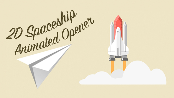 2D Spaceship Animation Logo Intro alt