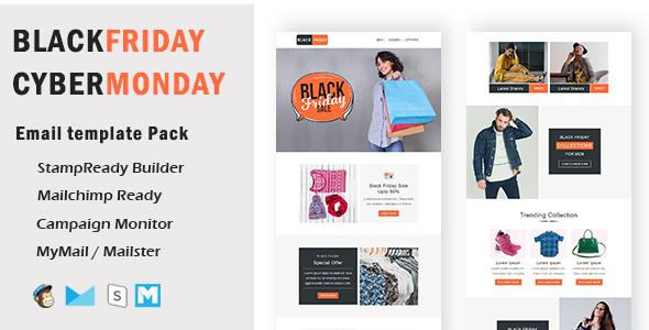 BlackFriday - Multipurpose Responsive Email Template With Mailchimp Editor & Online StampReady Build