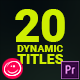 Dynamic Titles For Premiere Pro - VideoHive Item for Sale