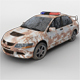 Destroyed Police Car - 3DOcean Item for Sale