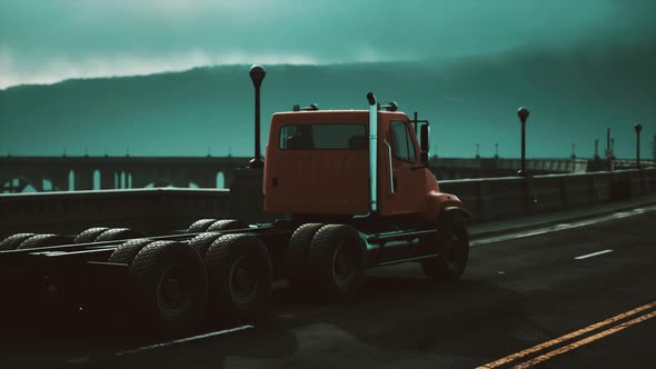 Big Lorry Truck on the Bridge