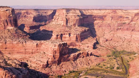 Aerial of the San Rafael River Canyon in Utah