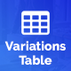 WooCommerce Variations Table - CodeCanyon Item for Sale