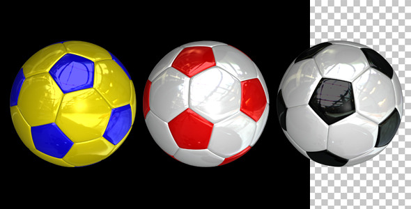 Soccer Ball Loop Glossy 3-Pack
