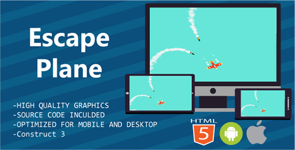 Escape Plane - HTML5 & Mobile Game (Construct 2&3)