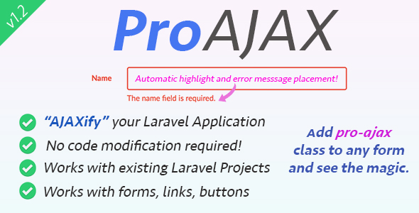 ProAjax - Automatically Ajaxify Your Laravel Application