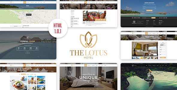 Lotus - szablon HTML rezerwacji hotelowej