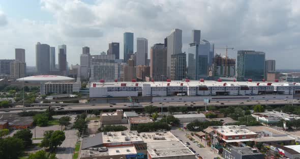 Aerial View of Downtown Houston Skyline