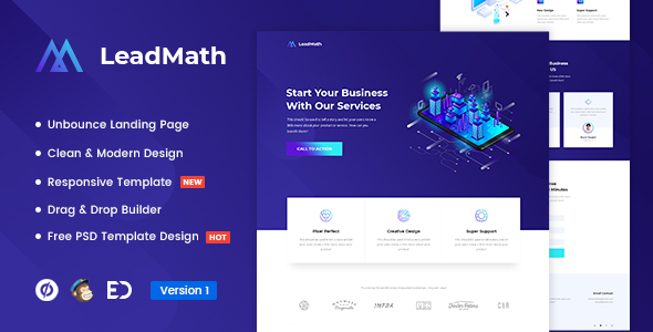 LeadMath: Capture More Leads with our Expertly Designed Unbounce Landing Page Template