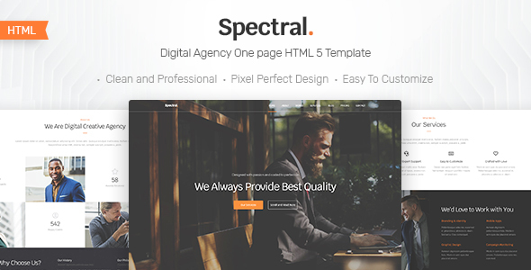 Spectral - Business & Agency One Page HTML5 Template