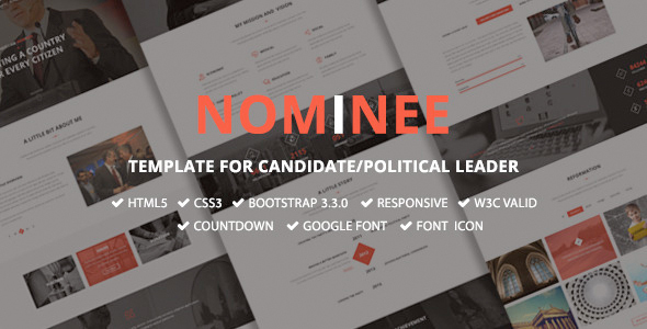 Nominee - Template for Candidate/Political Leader