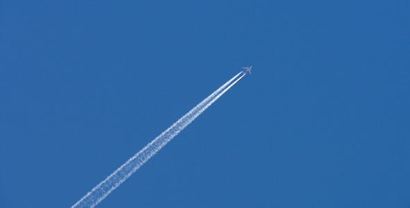 Jetplane Contrail Passing