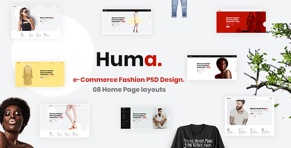 Huma - e-Commerce Fashion PSD Template