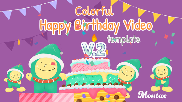 Colorful Happy Birthday Video Template V.2