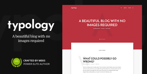 Typologia - minimalny tekstowy motyw blogowy WordPress