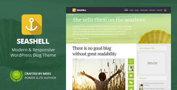 SeaShell - Modern Responsive WordPress Blog Theme