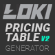 Loki Pricing Table Generator - CodeCanyon Item for Sale