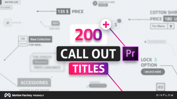 Line Call Out Titles for Premiere Pro
