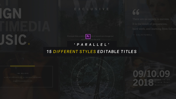 Parallel / Titles Collection for Premiere Pro