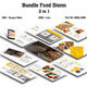 Food Bundle Storm 3 in 1 Keynote Template - GraphicRiver Item for Sale
