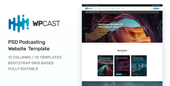 Wpcast - Podcasting PSD Template