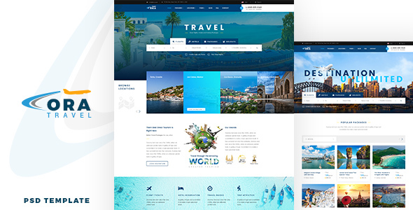 Ora | Travel and Hotel Booking PSD