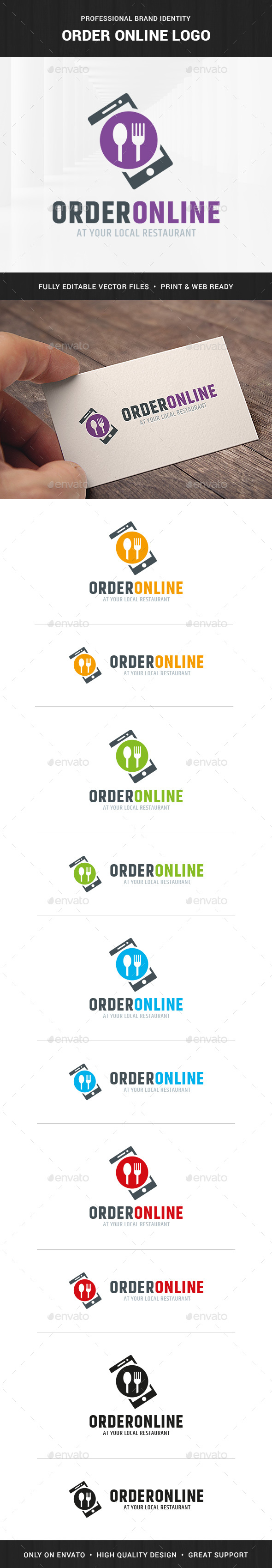 Order Online Food Logo