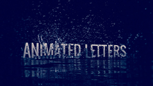 Animated Letters - Water Splash Package