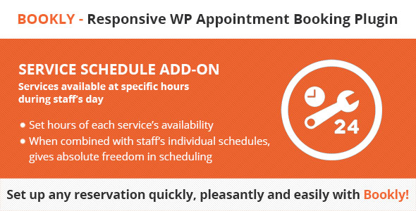 Bookly Service Schedule (dodatek)