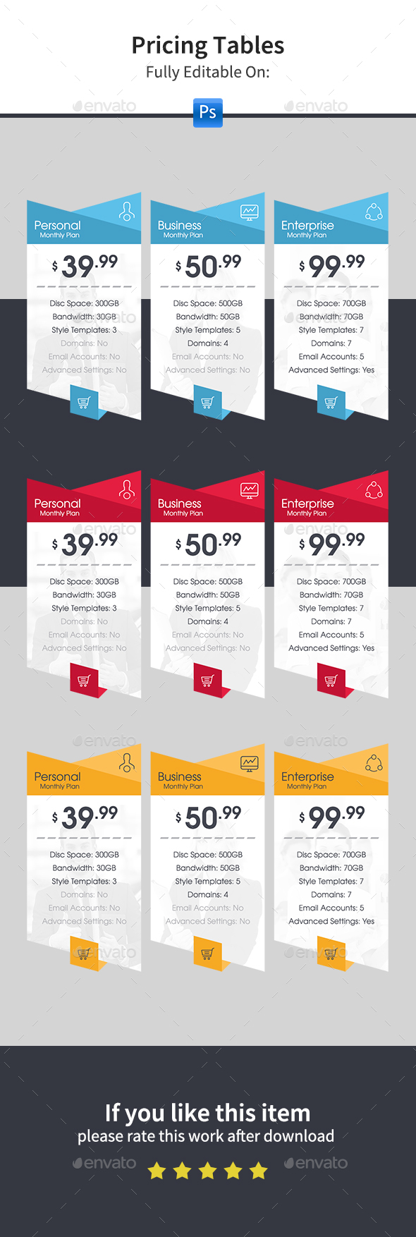 Pricing Tables