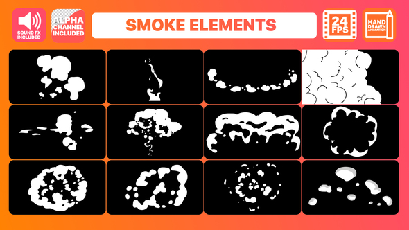 Cartoon Smoke Elements Pack + Titles