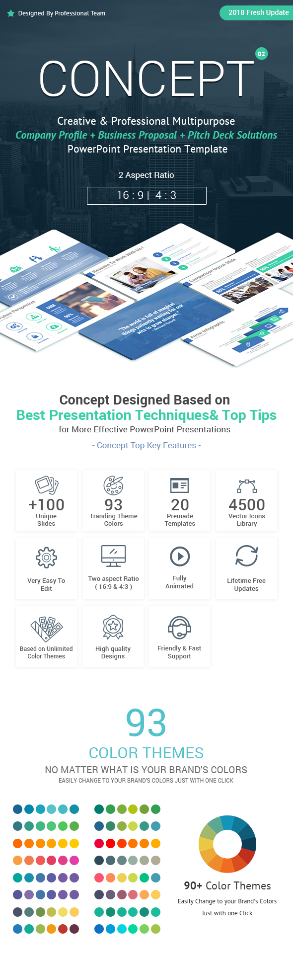Concept Company Profile and Business Proposal PowerPoint Templates