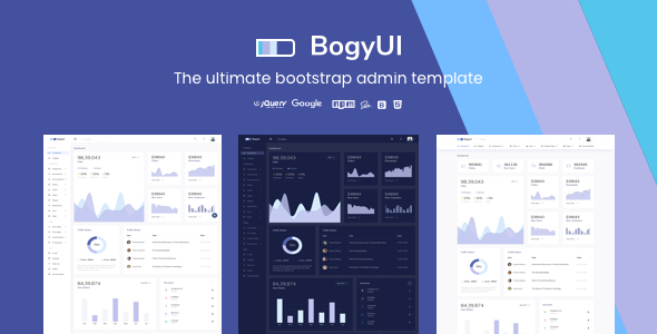 BogyUI Bootstrap Admin Dashboard Template