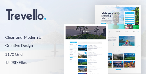 Trevello | Tours and Travel PSD Template