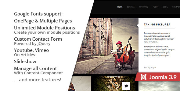 preview.  large preview - MY FOLIO : Responsive Photography Joomla