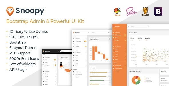 Snoopy - Multipurpose Bootstrap Admin Dashboard Template + UI Kit