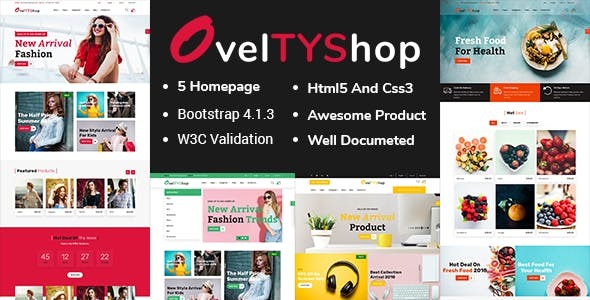 Oveltyshop - ECommerce Responsive Sectioned Drag & Drop Shopify Theme