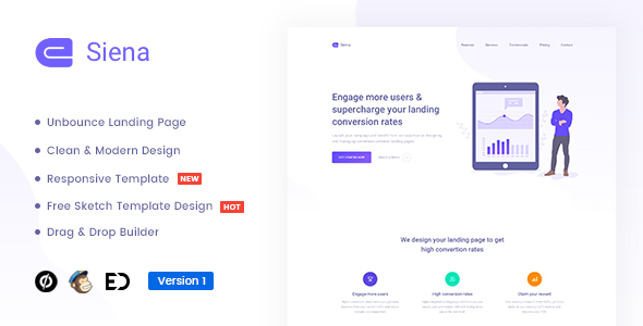 Siena: Captivating Unbounce Landing Page Template for Effective Marketing