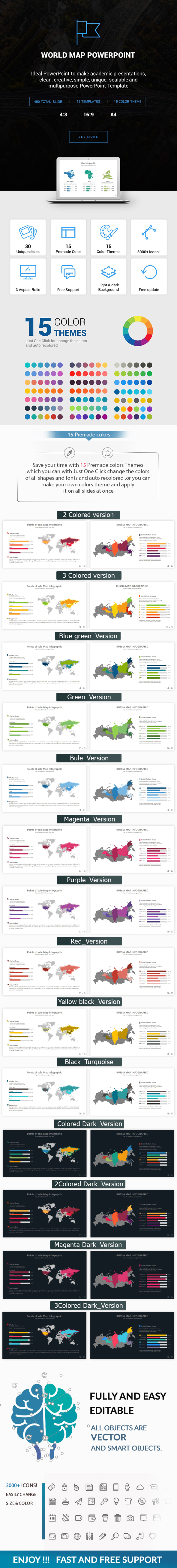 World Map PowerPoint Presentation Template