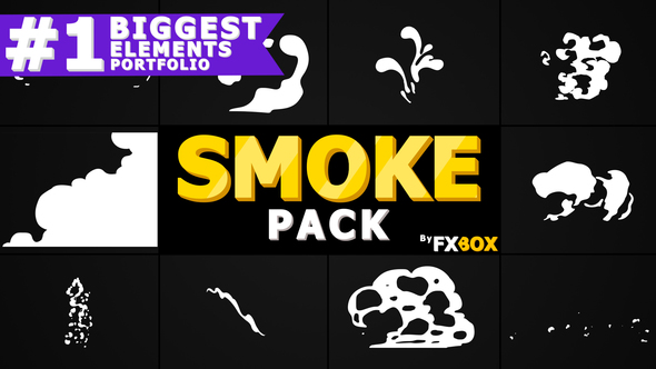 Cartoon Smoke Elements And Transitions | Motion Graphics Pack