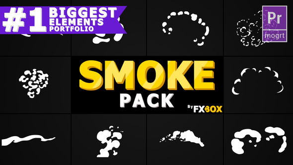 Cartoon Smoke Elements | Premiere Pro MOGRT