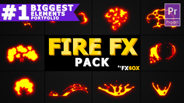 Doodle Fire FX Elements | Premiere Pro MOGRT
