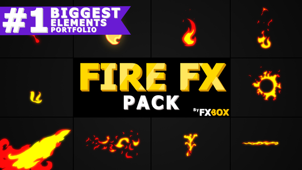 Flash FX FIRE Elements | Motion Graphics Pack alt
