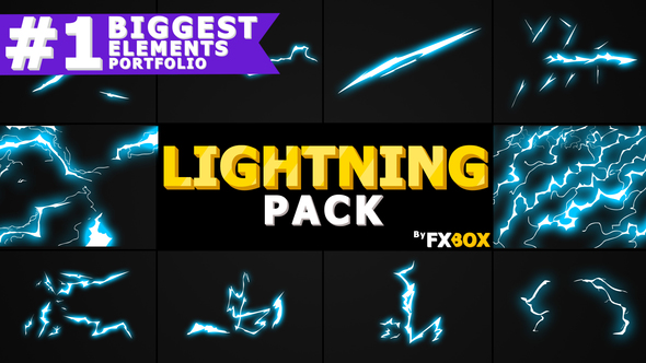 Flash FX Lightning Elements | Motion Graphics Pack alt