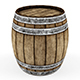 Lowpoly model Old wooden barrel. - 3DOcean Item for Sale